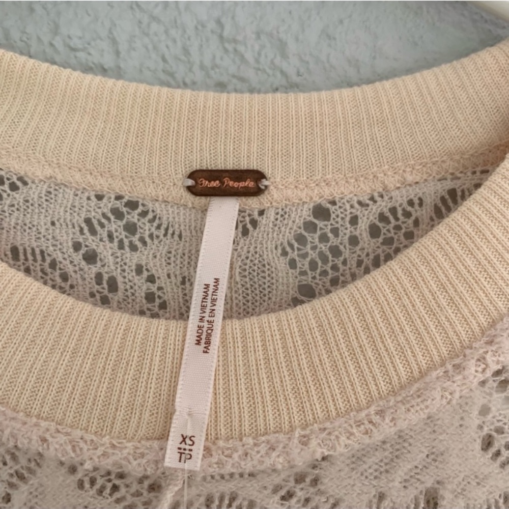 NWT Free People XS Coffee In The Morning Lace Tunic - Picture 5 of 9